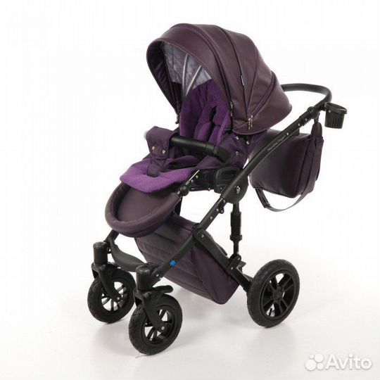 Коляска 2 в 1 эко кожа б/у