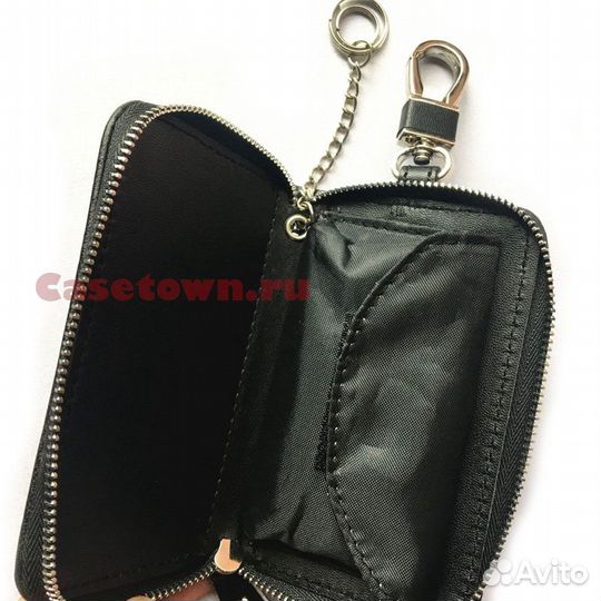 Экранирующий чехол из кожи для ключей авто (кожа)