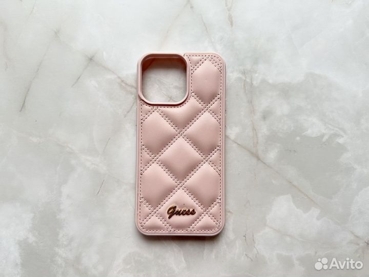 Оригинальный чехол Guess iPhone 15 Pro Max (Pink)