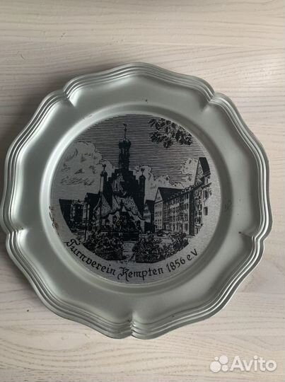 Тарелка настенная олово