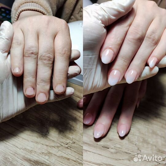 Маникюр наращивание