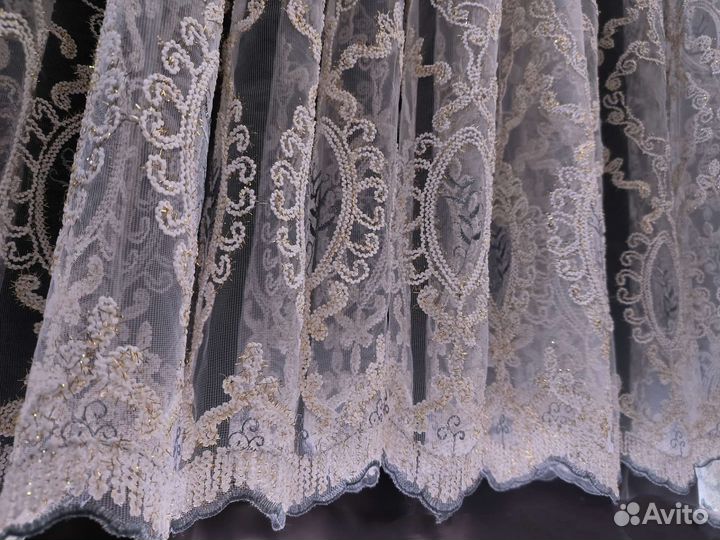 Тюль корд новый готовый 5м
