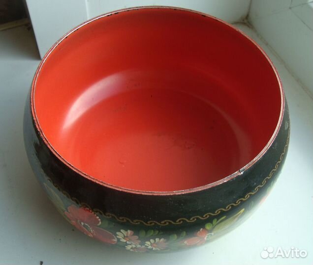 Шкатулка расписная хохлома жостово винтаж