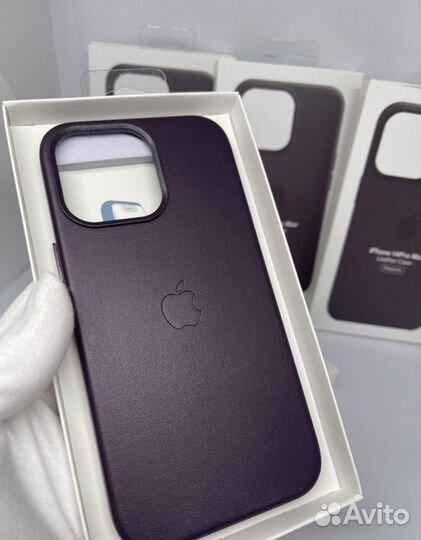 Чехол MagSafe на iPhone 14 Pro Max кожаный