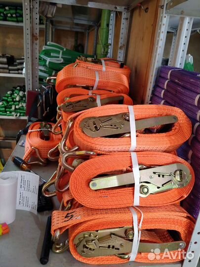 Ремни стяжные для грузовых авто 6м