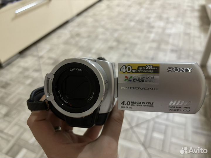 Видеокамера + сумка sony dcr-sr200e