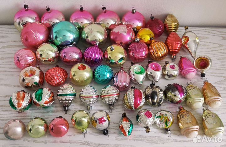 Ёлочные игрушки шары, прожекторы, подвесы СССР