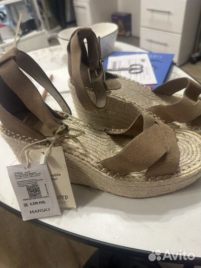 Босоножки натуральная замша 37