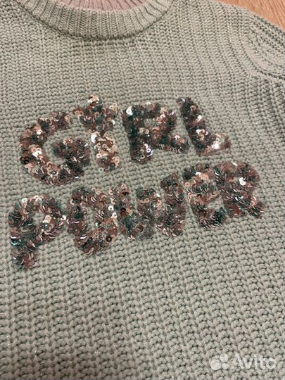Джемпер с пайетками рост 122
