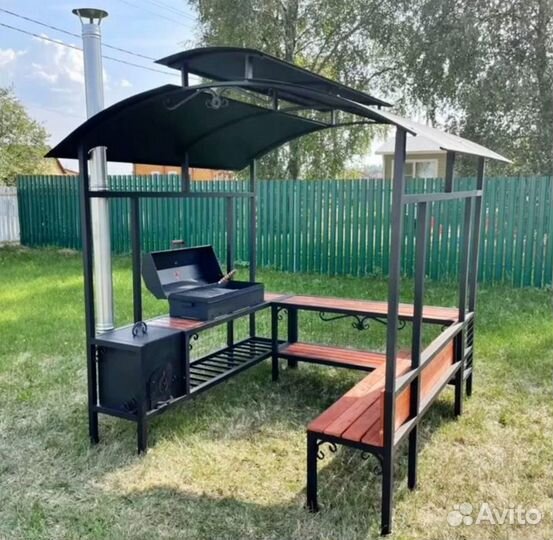 Мангал с печью