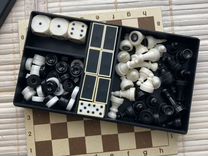 Набор шахматы шашки магнитные кости домино СССР