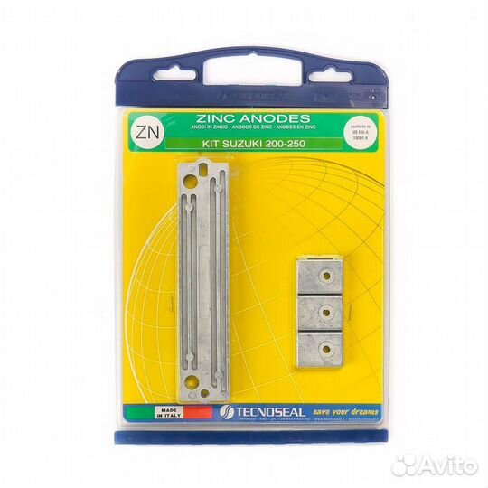 Комплект анодов Tecnoseal для Suzuki DF150-250 цин