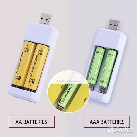 Зарядное USB устройство для аккумуляторов AAA и аа