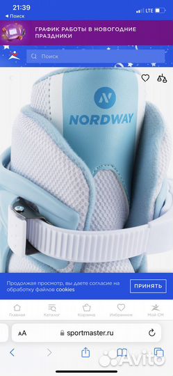 Коньки детские раздвижные 30-33