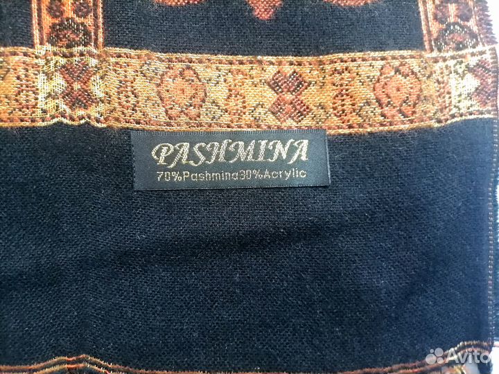 Палантин кашемир пашмина двухсторонний с рюлексом