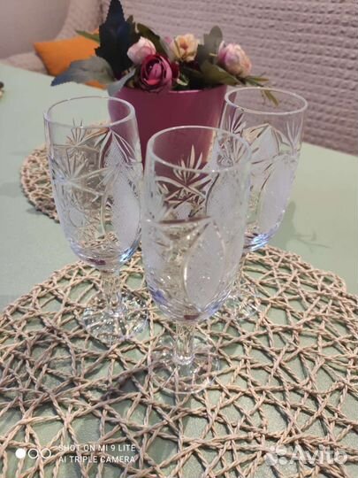 Бокалы для шампанского хрусталь