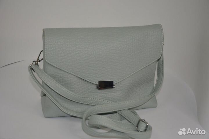 Сумка женская через плечо светло-серая