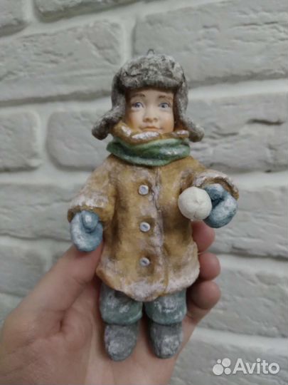 Ватная игрушка ручной работы