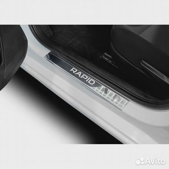 Накладки на пороги Шкода Рапид 1, 2 (2013-н.в.), н