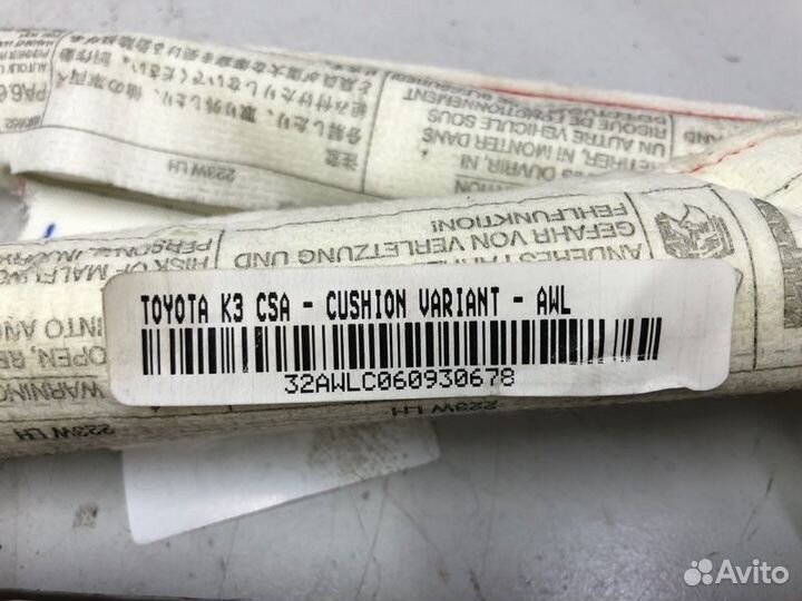 Подушка безопасности шторка левая Toyota Avensis