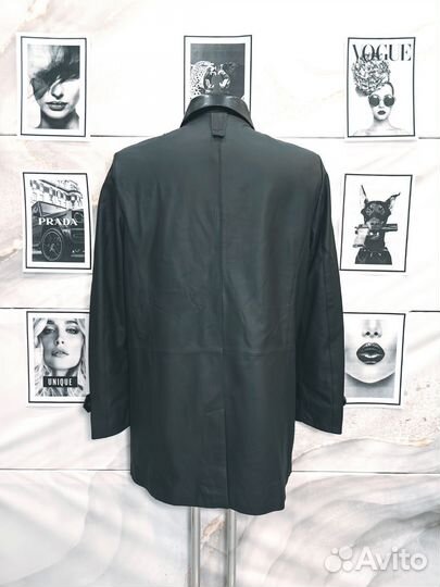 Куртка кожаная prada премиум, 56 размер