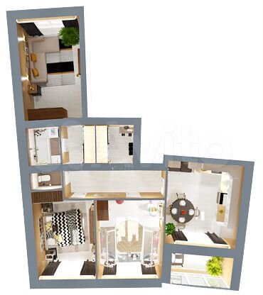 3-к. квартира, 85,8 м², 4/5 эт.