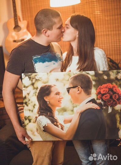 Портрет на холсте на Новый год