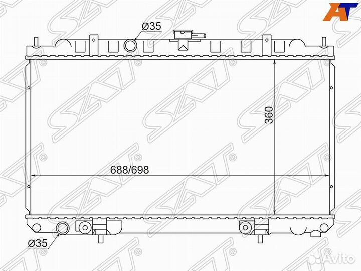Радиатор nissan primera QR2# 01-08