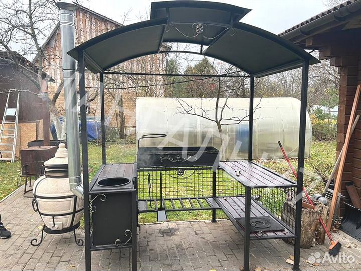 Мангал с крышей
