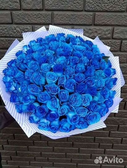 Синие розы Доставка цветов