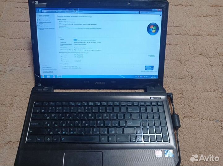 Ноутбук asus K 52J