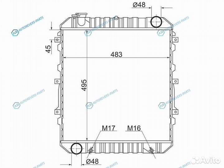 MZ0084 Радиатор mazda titan HA. XA. SL 84