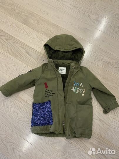 Парка, куртка для девочки, рост 110 Zara