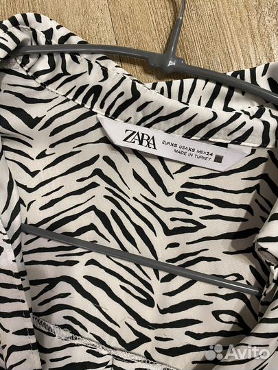 Рубашка зебра zara