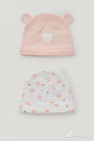 Шапочки хлопковые (набор) для малышей C&A