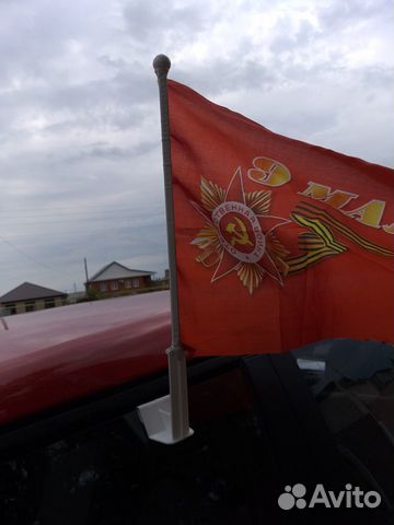 Авто флагштоки на стекло автомобиля без флага