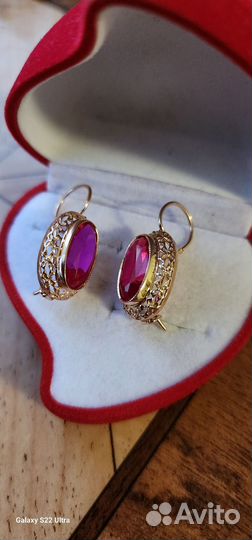 Золотые серьги СССР 583