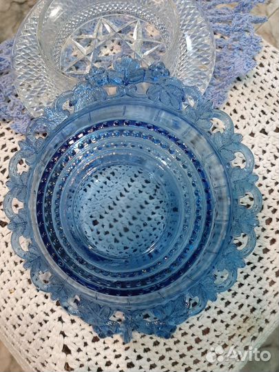 Ваза цветное стекло винтаж