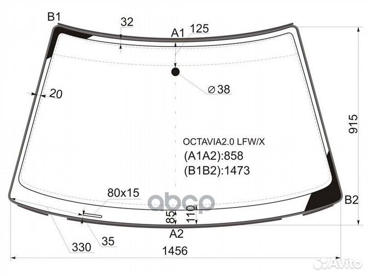 Стекло лобовое skoda octavia tour 4/5D 96-11 OC