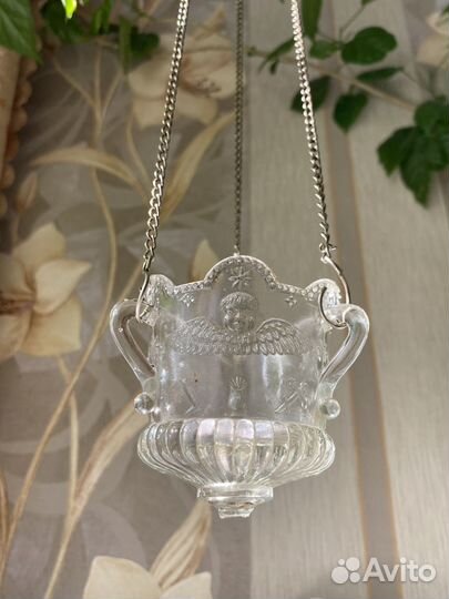 Лампада антикварная мальцов херувимы