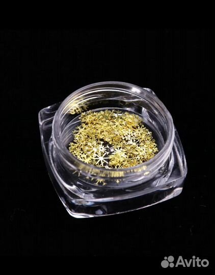 Блёстки снежинки для дизайна ногтей