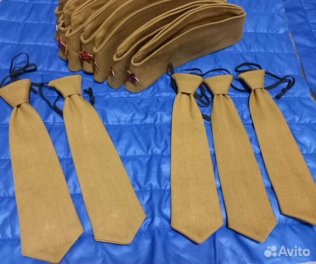 Пилотки военные, размеры от 48, галстуки