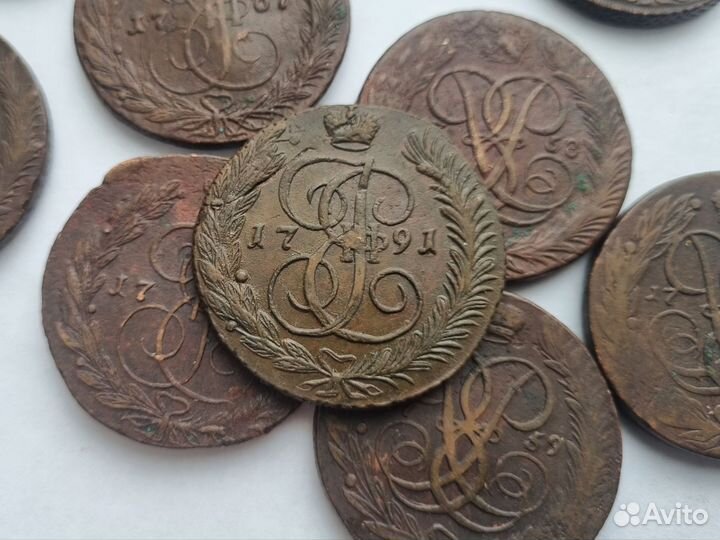 5 копеек 1791г ам отличный