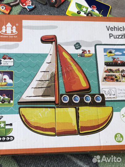 Магнитный пазл транспорт