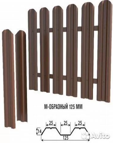 Металлический штакетник М-образный