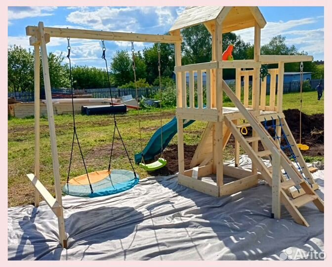 Детская деревянная площадка