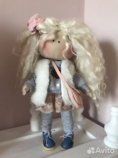 Интерьерная текстильная кукла