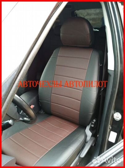 Чехлы Автопилот Kia Sportage 4 из экокожи чёр-шок