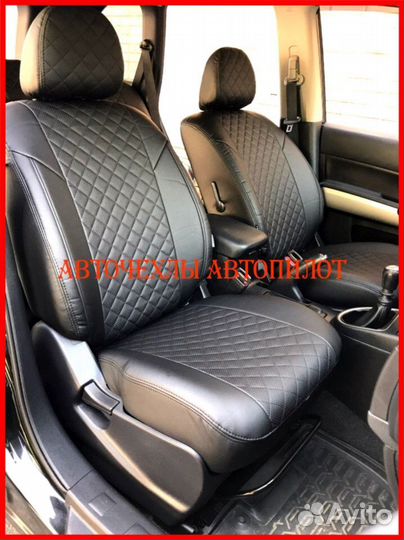 Чехлы Автопилот Nissan Primera P12 из экокожи Ромб