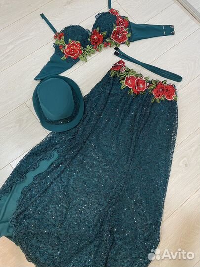 Костюм для восточного танца, наряд со шляпой